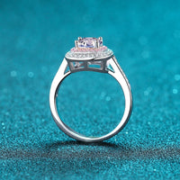 Moissanite Wedding Ring, Pinkish Diamonds Ring, Statement Ring-RM025