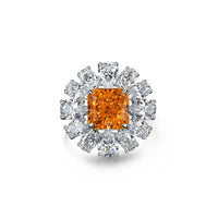 Giant Flower Simulate Diamond Ring-Orange
