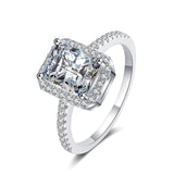 Moissanite Wedding, Radiant Cut Statement Ring-RM015