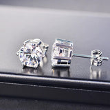 Solitaire Simulate Diamond Stud Earrings